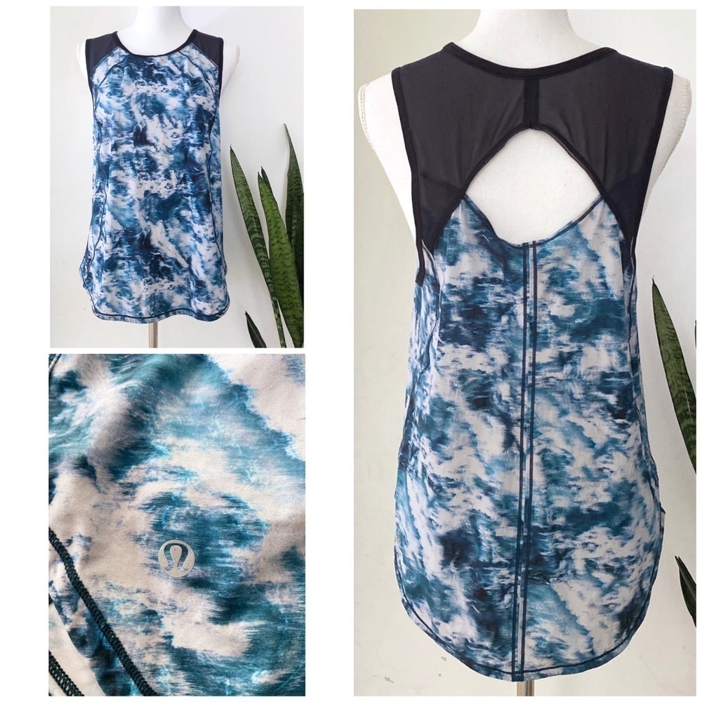 Lululemon Mesh Cut Out Tie-Dye Workout Yoga Tank​​​​​